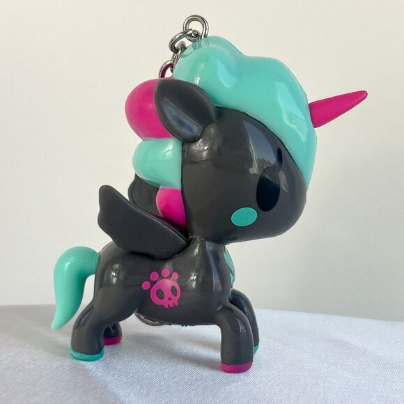 Rare Tokidoki Classico Unicorno Bag Charm Keychain Vintage 2014 Gray Teal HTF - Picture 2 of 9